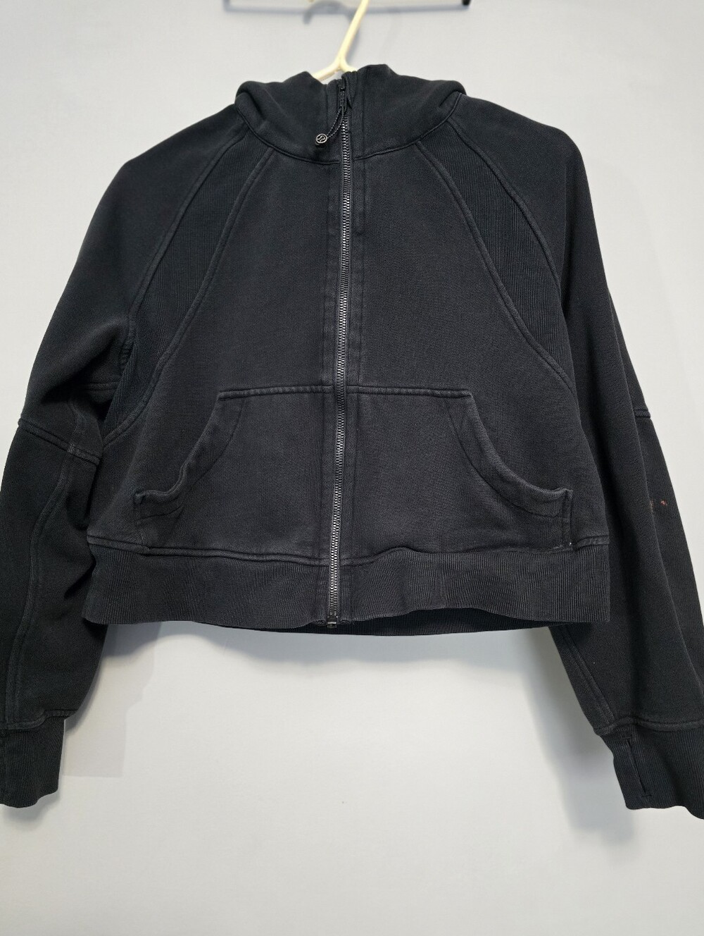 Lululemon Athletica Classic Black Oversized Zip-Up Hooded Jacket Size S
